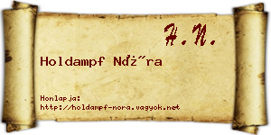 Holdampf Nóra névjegykártya