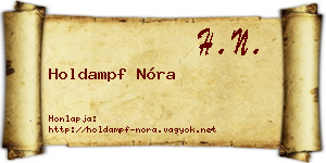Holdampf Nóra névjegykártya